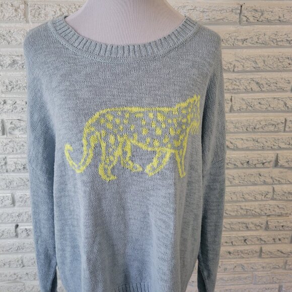 Lou Grey Womens Sweater Extra Large XL Asymmetric Comfy Blue Jaguar SWE133E - Picture 3 of 11